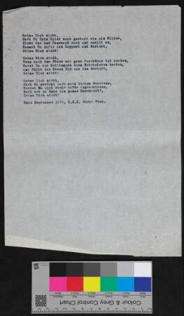 Gedicht "Gräme Dich nicht!"