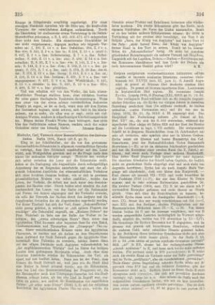 315-316 [Rezension] Niebuhr, Carl, Versuch einer Reconstellation des Deboraliedes