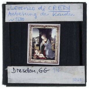 di Credi, Anbetung des Kindes / Hl. Familie (Dresden)