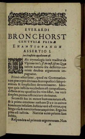 Assertio I. - Assertio XXV.