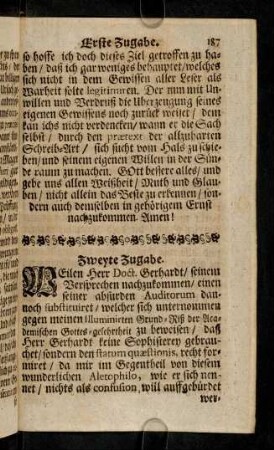 187-198, Zweyte Zugabe.