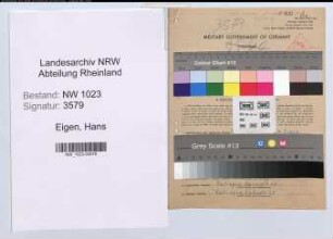 Entnazifizierung Hans Eigen , geb. 18.05.1904 (Arzt)