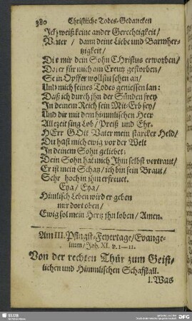 Am III. Pfingst-Feyertage