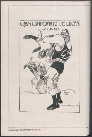 Gran campeonato de lucha [Caricatura] : 3er cuadro