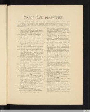 Table Des Planches