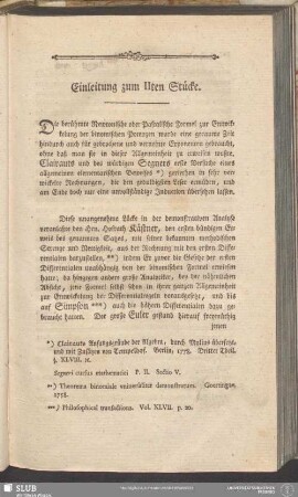 Einleitung zum IIten Stücke