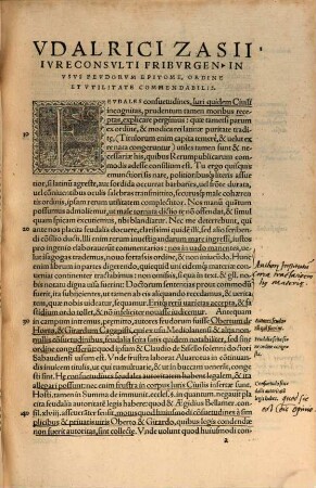 In usus feudorum epitome : Ejusdem orationes aliquot etc.