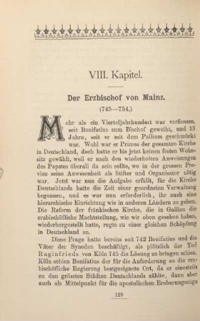 VIII. Kapitel. Der Erzbischof von Mainz. (745-754.)