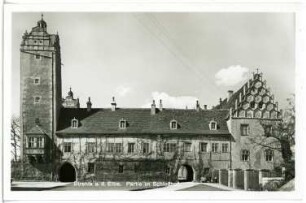 Strehla. Partie im Schlosshof