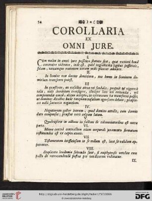Corollaria ex omni jure