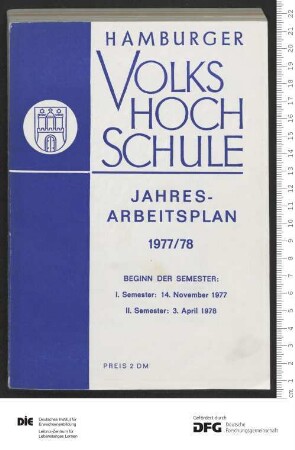 Programm Jahr 1977/1978