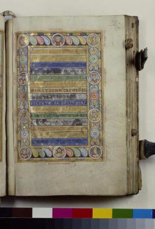 Ratmann-Sakramentar — Schriftzierseite mit Heiligen, Folio fol. 119r