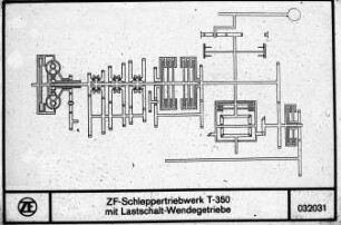 ZF Schleppertriebwerk T-350 mit Lastschalt-Wendegetriebe