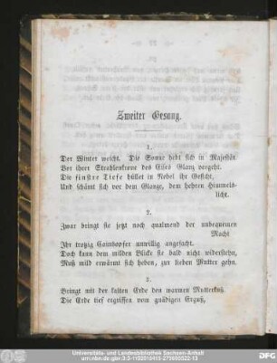 Zweiter Gesang.
