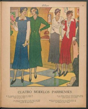 Cuatro modelos parisienses