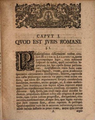 Historiam [!] Legatorvm