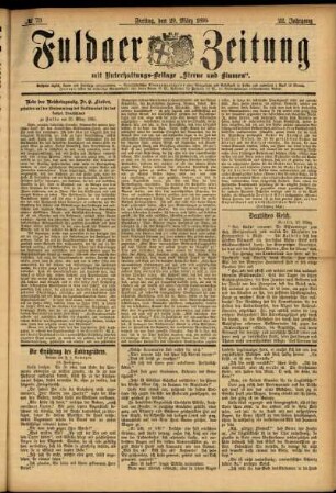 Ausgabe vom Freitag, den 29. März 1895.
