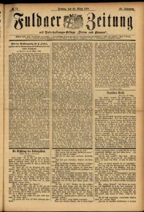 Ausgabe vom Freitag, den 29. März 1895.
