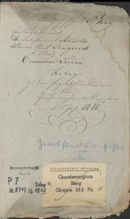 Belegakte zum Heiratsregister 1811 der Munizipalität Kirchspiel Lengerich