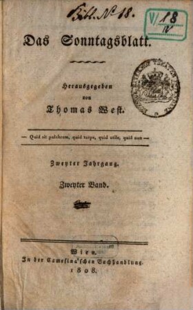 Das Sonntagsblatt. 2. 1808, 70/87