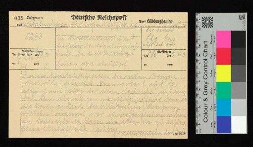 Fregatten Kapitän Lindau an Korvettenkapitän (a.D.) Thierfelder in Haubinda
