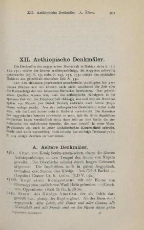 XII. Aethiopische Denkmäler