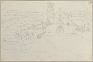 Blick auf die obere Kirche von San Francesco in Assisi