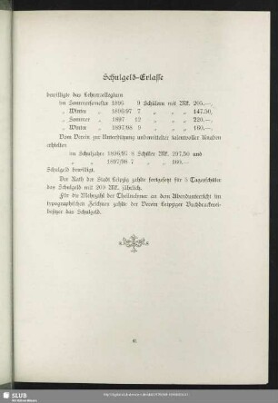 Schulgeld-Erlasse