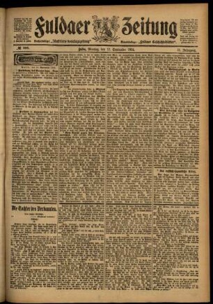 Ausgabe vom Montag, den 12. September 1904.