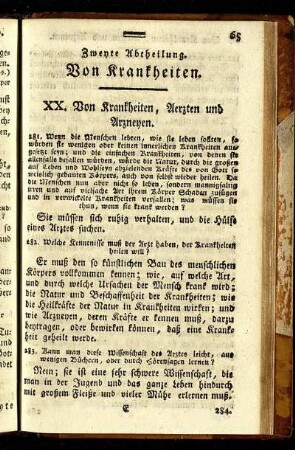 Zweyte Abtheilung. Von Krankheiten.