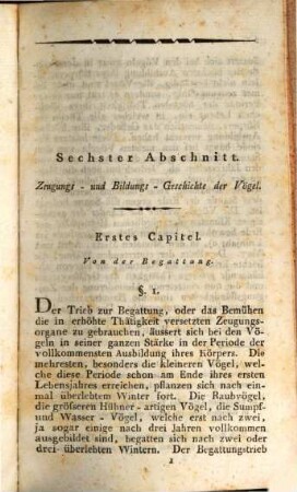Zoologie : zu seinen Vorlesungen entworfen, 3. Anatomie und Naturgeschichte der Vögel