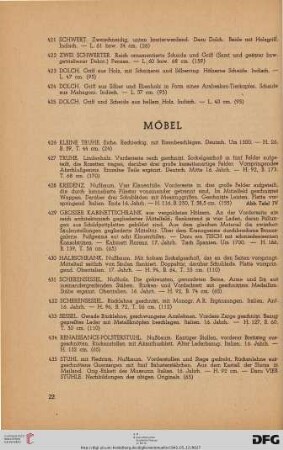 Möbel (Nr. 426-511)
