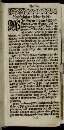 Andächtiger lieber Leser!