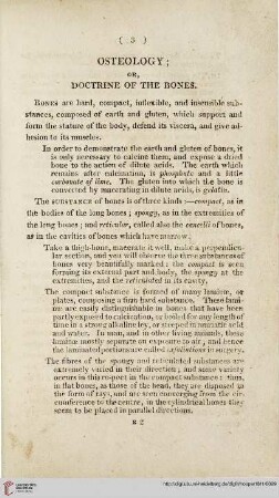 Osteology; or, doctrin of the bones