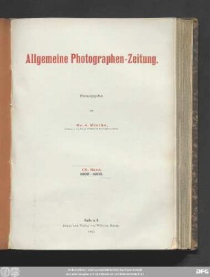 [Allgemeine Photographen-Zeitung]