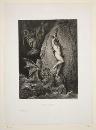 Andromède, Blatt 1 der Folge "L’Album de Gustave Doré"