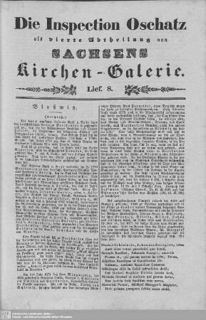 Bloßwitz, Mautitz : 8. Lieferung