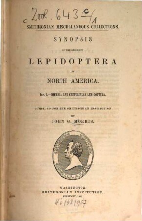 Synopsis of the described Lepidoptera of North America. 1, Diurnal and crepuscular Lepidoptera