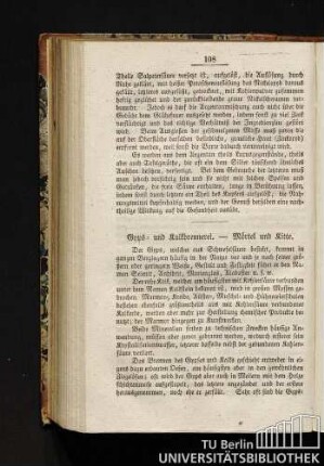Gyps- und Kalkbrennerei. - Mörtel und Kitte
