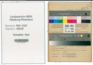 Entnazifizierung Karl Schaefer , geb. 30.09.1898 (Rangiermeister)