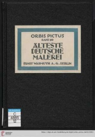Band 10: Orbis pictus: Weltkunst-Bücherei: Älteste deutsche Malerei