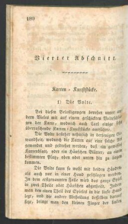 Vierter Abschnitt. Karten-Kunststuecke.