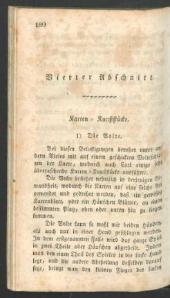 Vierter Abschnitt. Karten-Kunststuecke.