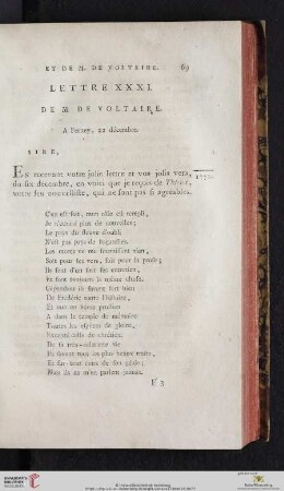 (Lettre XXXI - XL)