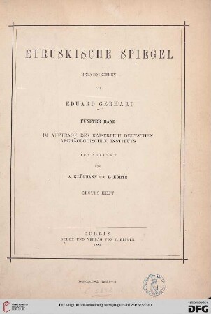 Band 5: Etruskische Spiegel