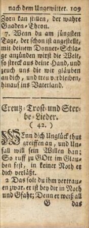 Creutz- Trost- und Sterbe-Lieder