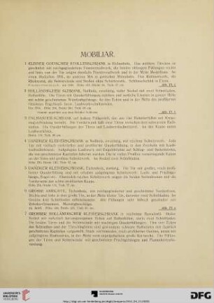 Mobiliar (Nr. 1-159)