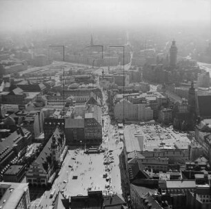 Innenstadt von Leipzig : Blick vom Markt Richtung Süden in die Petersstraße
