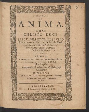 Theses De Anima