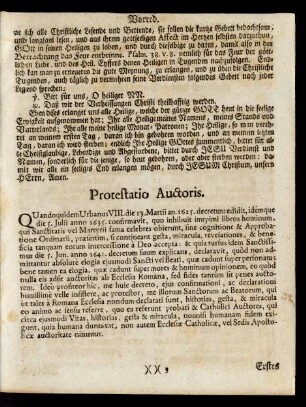 Protestatio Auctoris